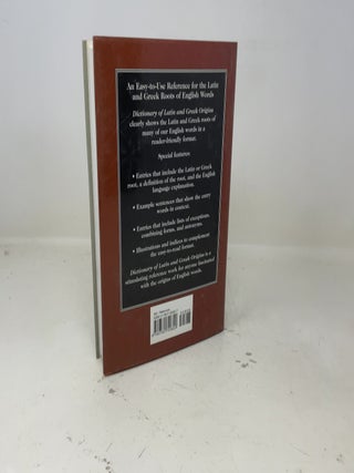 Dictionary of Latin and Greek Origins: A Comprehensive Guide to the Classical Origins of English Words