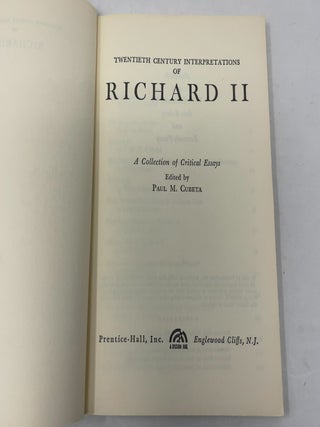 Twentieth Century Interpretations of Richard II: A Collection of Critical Essays