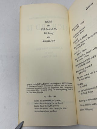 Twentieth Century Interpretations of Richard II: A Collection of Critical Essays