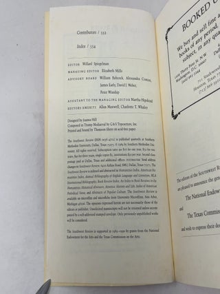 Southwest Review: Autumn 1989 / Volume 74, Number 4
