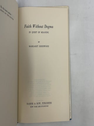 Faith Without Dogma: In Quest of Meaning