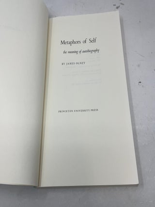 Metaphors of Self: The Meaning of Autobiography (Princeton Legacy Library)