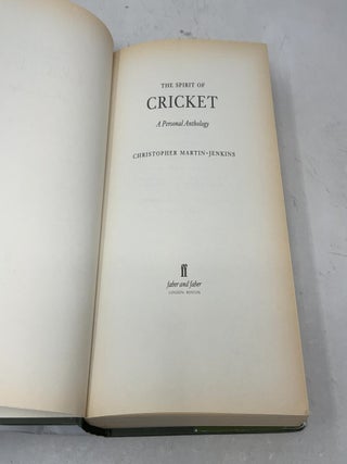 The spirit of cricket: A personal anthology