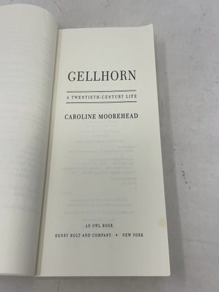 Gellhorn: A Twentieth-Century Life