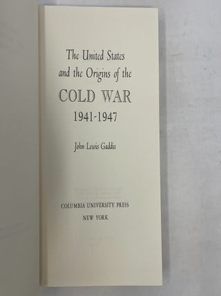 The United States and the Origins of the Cold War 1941-1947