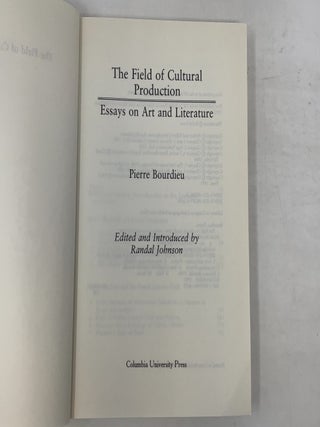 The Field of Cultural Production
