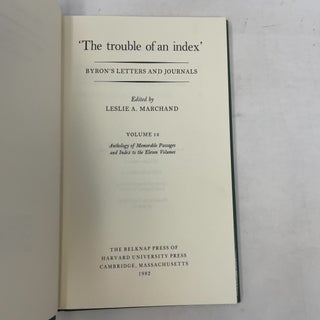 Byron's Letters and Journals: The Troubles of an Index