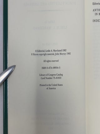 Byron's Letters and Journals: The Troubles of an Index