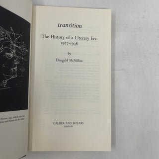 Transition: The History of a Literary Era 1927-1938