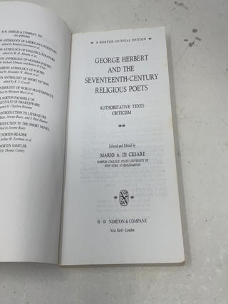 George Herbert and the Seventeenth-Century Religious Poets: Authoritative Texts Criticism