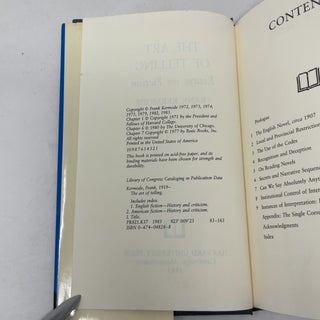 The Art of Telling: Essays on Fiction