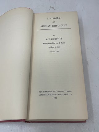 A History of Russian Philosophy Vol I & II