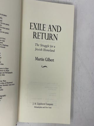 Exile and Return: The Struggle for a Jewish Homeland