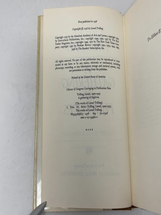A Gathering of Fugitives (The Works of Lionel Trilling, Uniform Edition)
