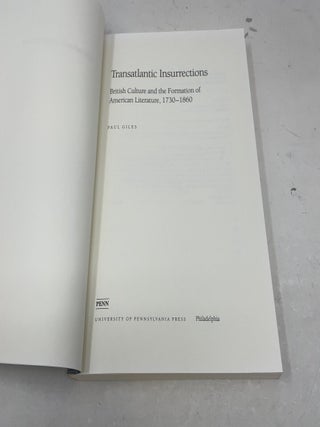 Transatlantic Insurrections: British Culture and the Formation of American Literature, 173-186