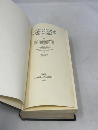 Five Hundred Years of Chaucer Criticism and Allusion 1357-1900 Volume I