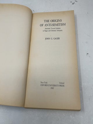 The Origins of Anti-Semitism: Attitudes toward Judaism in Pagan and Christian Antiquity