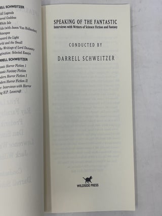 Speaking of the Fantastic: Interviews with Writers of Science Fiction and Fantasy