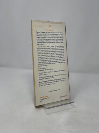 Keywords: A Vocabulary of Culture and Society
