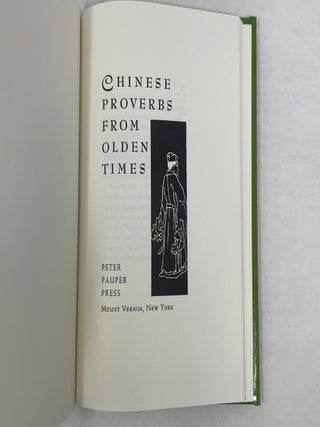 Chinese Proverbs from Olden Times
