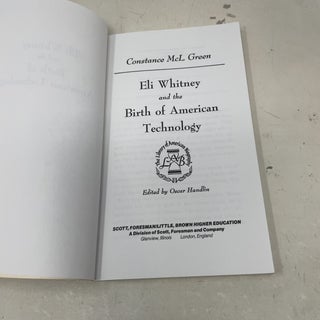 Eli Whitney and the Birth of American Technology (Library of American Biography Series)