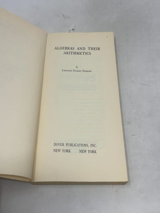 Algebras and Their Arithmetics
