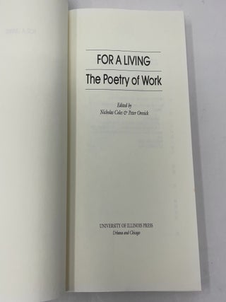 For a Living: The Poetry of Work
