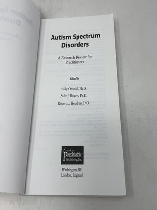 Autism Spectrum Disorders: A Research Review for Practitioners