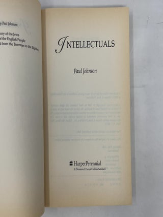 Intellectuals: From Marx and Tolstoy to Sartre and Chomsky
