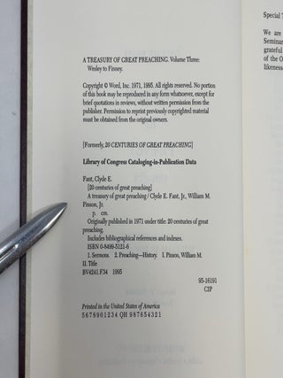 A Treasury of Great Sermons: An Encyclopedia of Preaching
