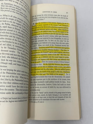 Aristotle's Constitution of Athens & Related Texts (Hafner Library of Classics)