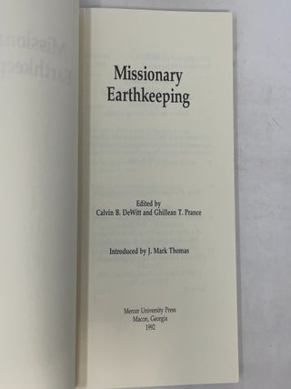 Missionary Earthkeeping