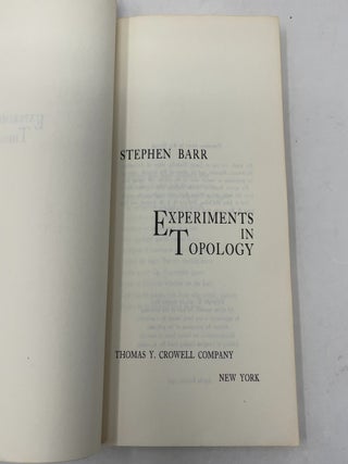 Experiments in Topology (Apollo Editions)