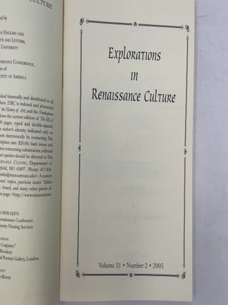Explorations in Renaissance Culture