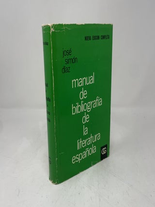 Manual de Bibliografía de la literatura española