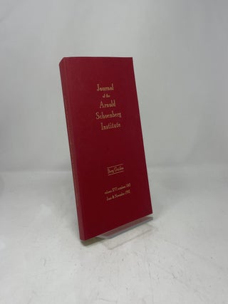 Journal of the Arnold Schoenberg Institute, Berg Guides, Vol. XVI, Numbers 1 & 2
