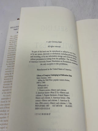 Selling the Wild West: Popular Western Fiction, 1860-1960