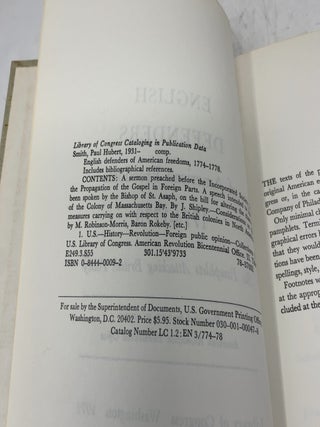English Defenders of American Freedoms, 1774-1778: Six Pamphlets Attacking British Policy