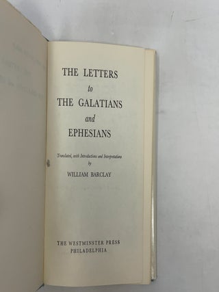 The Letters to the Galatians and Ephesians