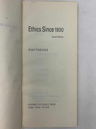 Ethics Since 1900