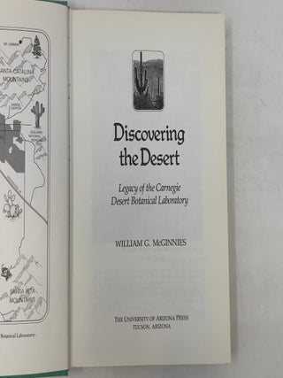 Discovering the Desert: The Legacy of the Carnegie Desert Botanical Laboratory