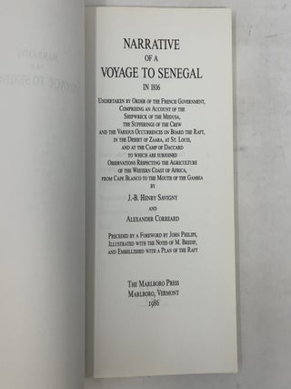 Narrative of a Voyage to Senegal
