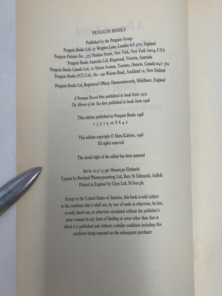 A Personal Record: The Mirror of the Sea