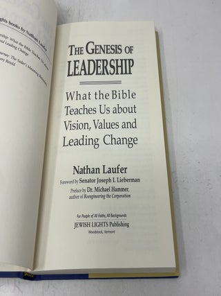 The Genesis of Leadership: What the Bible Teaches Us about Vision, Values and Leading Change