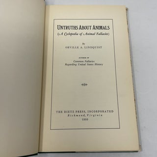 Untruths About Animals: A Cyclopedia of Animal Fallacies
