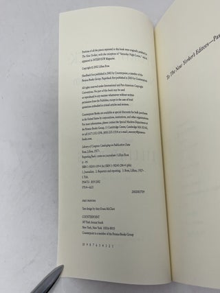 Reporting Back: Notes on Journalism