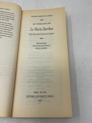 Le Morte D'Arthur: The Winchester Manuscript (Oxford World's Classics)