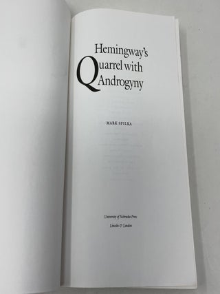 Hemingway's Quarrel With Androgyny