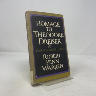 Homage to Theodore Dreiser On the Centennial of His Birth