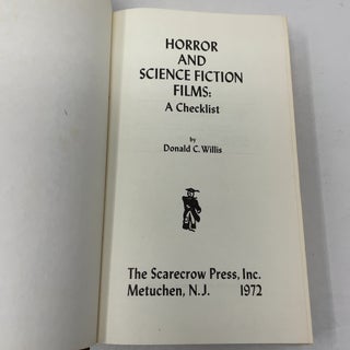 Horror and Science Fiction Films: A Checklist